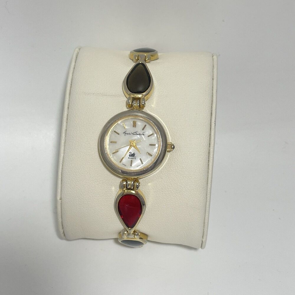 Gloria Vanderbilt Women’s Watch MOP Dial Teardrop Gem Band Quartz - Not Running